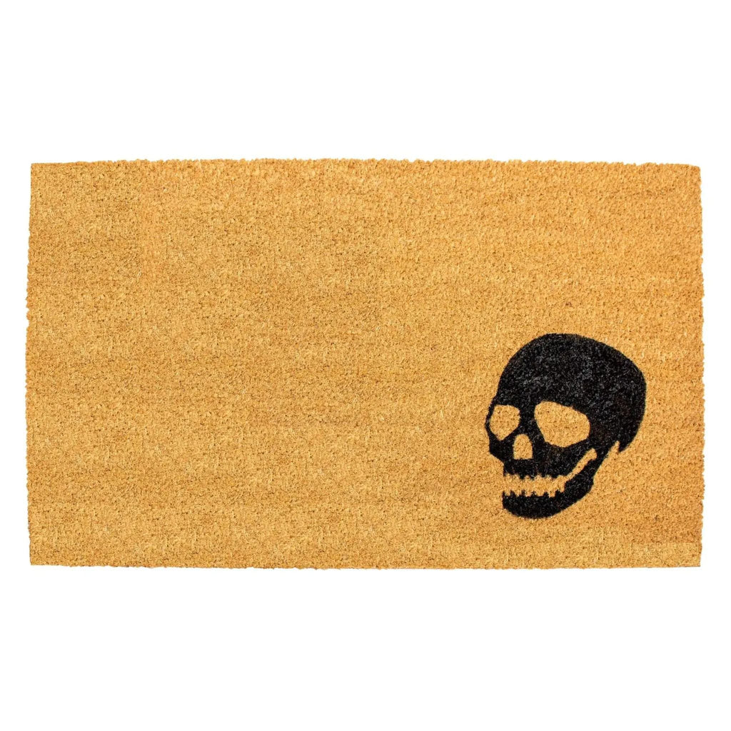 Halloween Skull Doormat | Natural Black Door Mats Calloway Mills 