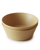 Round Dinnerware Bowl, Set of 2 (Mustard) | Mushie - Baby's and Toddler's Tableware
