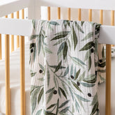 Babyletto | Swaddle in GOTS Certified Organic Muslin Cotton | Olive Branches