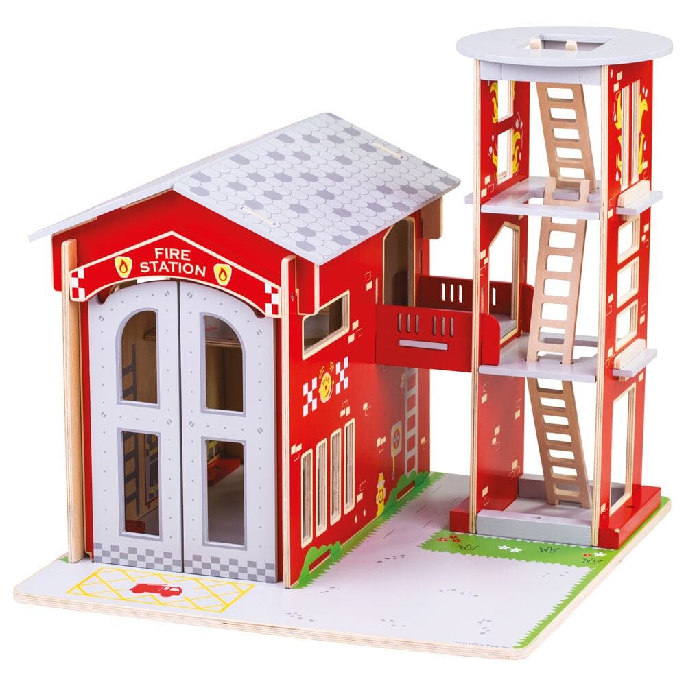 City Fire Station by Bigjigs Toys US Bigjigs Toys US 
