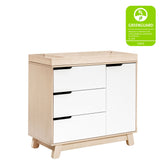 Hudson 3-Drawer Changer Dresser - Natural / White