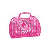 Retro Basket - Small Hot Pink