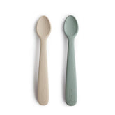 Silicon Feeding Spoons (cambridge Blue/shifting sands) Bedding Mushie 