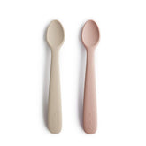 Silicone Feeding Spoons (blush/shifting sand) Bedding Mushie 
