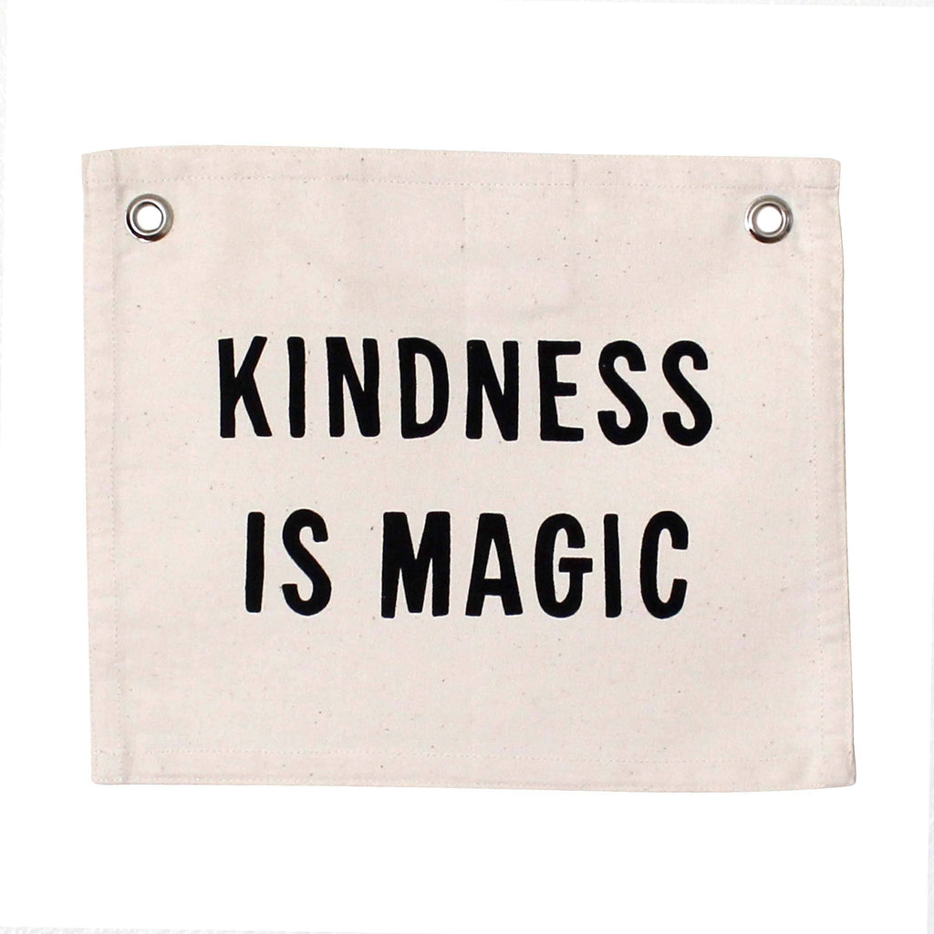 kindness is magic banner - natural Wall Hanging Imani Collective 
