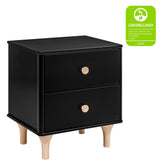 Lolly Nightstand w/ USB Port | Black and Washed Natural
