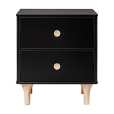 Babyletto Lolly Nightstand w/ USB Port | Black and Washed Natural