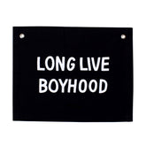 long live boyhood banner Wall Hanging Imani Collective Black 