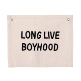 long live boyhood banner Wall Hanging Imani Collective Natural 