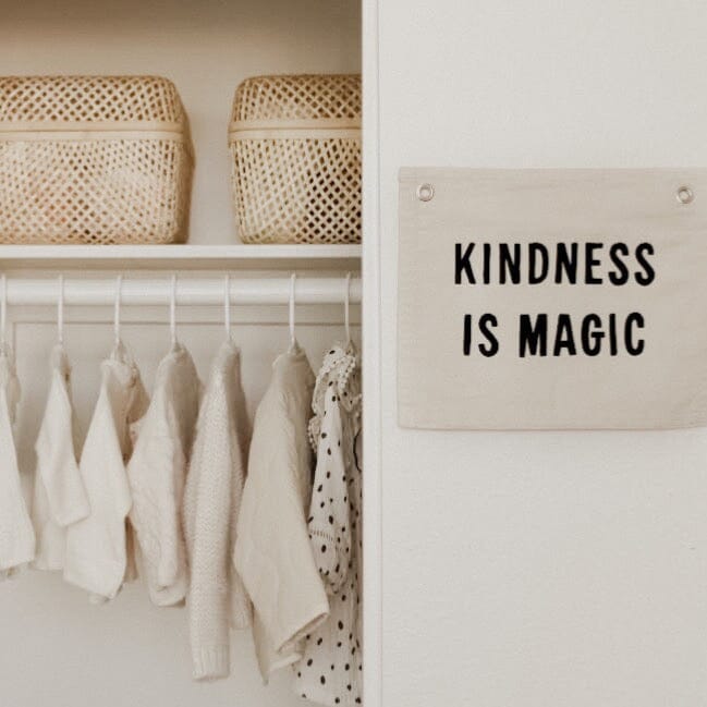 kindness is magic banner - natural Wall Hanging Imani Collective 