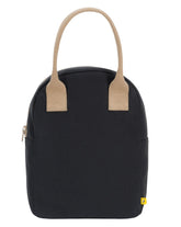 Zipper Lunch - Black Solid | Fluf - Sustainable Bags