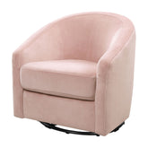 Madison Swivel Glider - Blush Pink Velvet Rocking Chairs Babyletto Blush Pink Velvet OS 