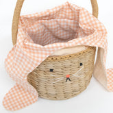Gingham Bunny Straw Bag | Meri Meri - Kid's Accessories | Easter