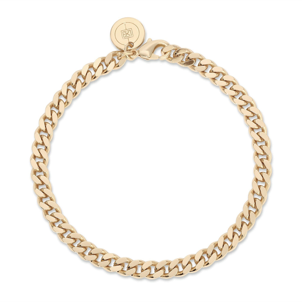 MICRO LINK CURB CHAIN ANKLET by eklexic eklexic GOLD 