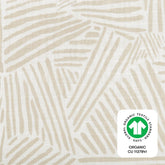 Mini Crib Sheet in GOTS Certified Organic Muslin Cotton | Oat Stripe