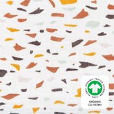 Mini Crib Sheet in GOTS Certified Organic Muslin Cotton | Terrazzo