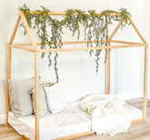 Montessori House Bed - Crib Size - Raw Wood 2 Mama Bees 