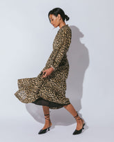 Kendall Midi Dress | Black Leopard | Cleobella - Holiday 2021 - Women's Clothing