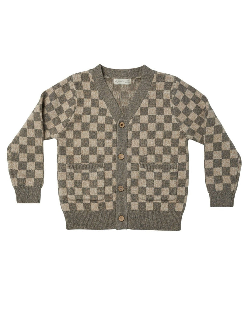 Boys Cardigan | Heathered Check | Rylee & Cru - Women's & Kids' Clothing and Accessories