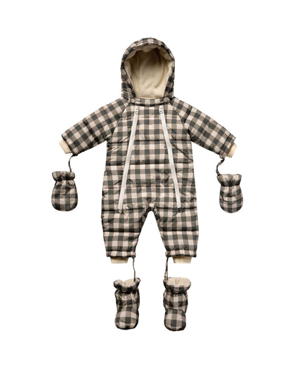 Snow Puffer Suit || charcoal check | Rylee & Cru | Women's & Children's Clothing