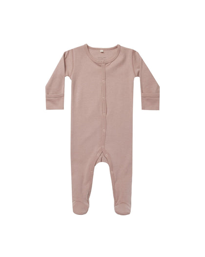 Full Snap Footie || mauve | Quincy Mae | Children's Clothing & Accessories