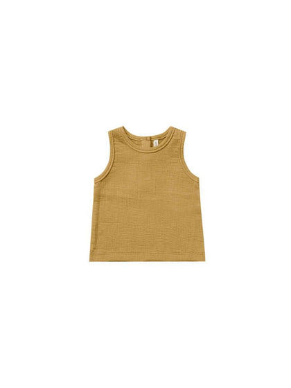 Woven Tank| Ocre | Quincy Mae - Childrens' Clothing and Accessories - Spring 2022