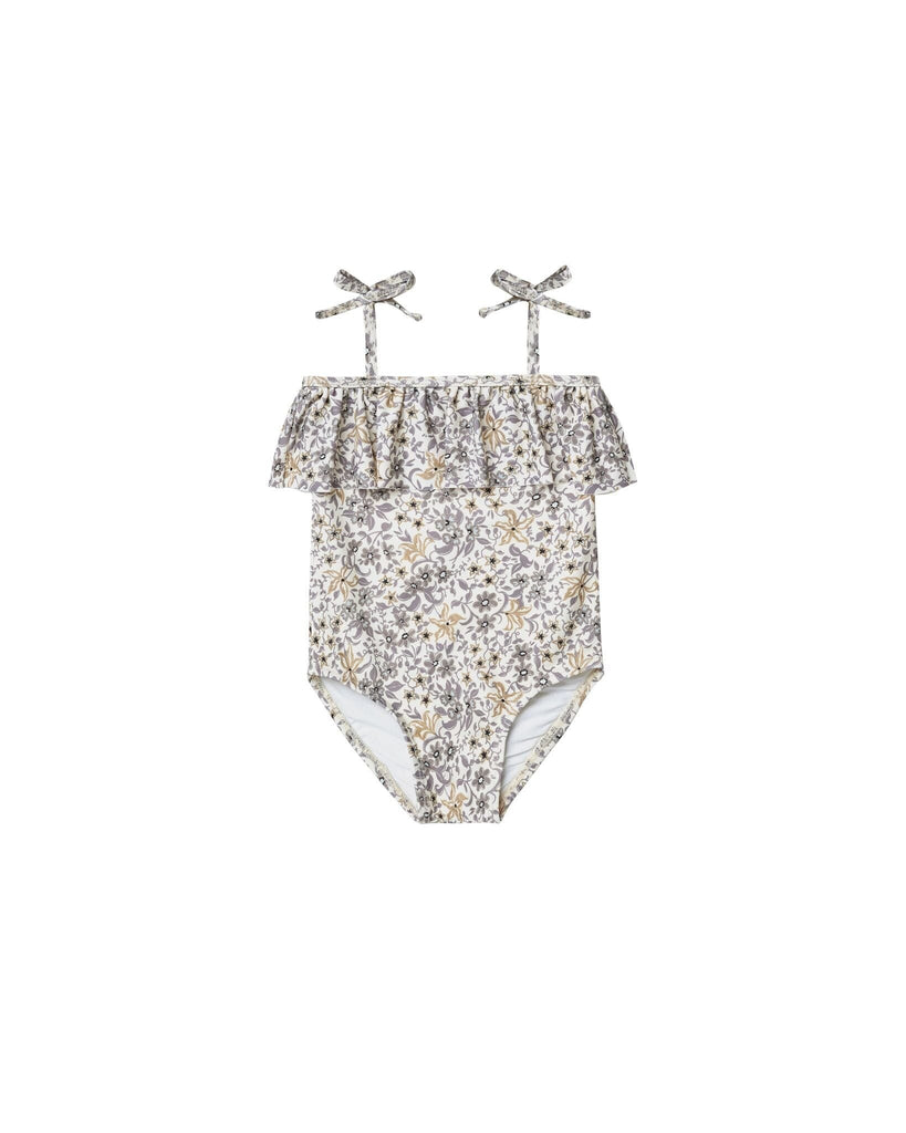 RUFFLE ONE-PIECE || BLUE FLORAL | Rylee & Cru | Children's Clothing - SS 2023