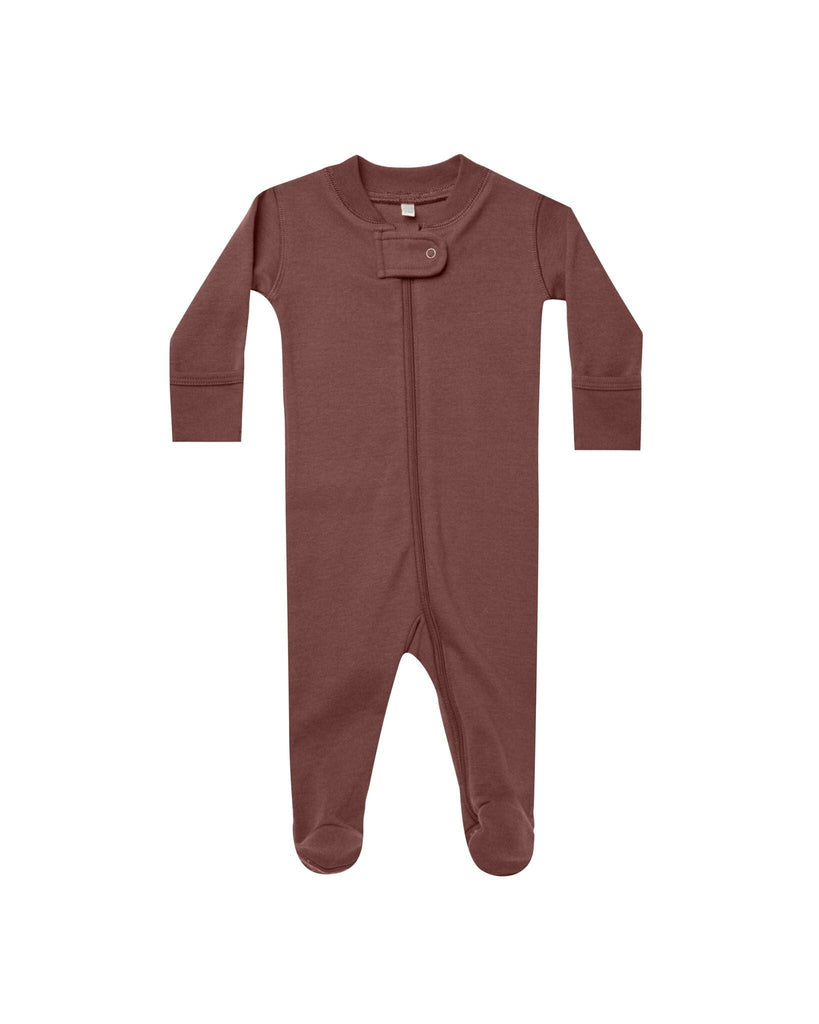 Zip Long Sleeve Sleeper Footie || Plum | Quincy Mae | Baby and Toddler's Clothing and Accessories