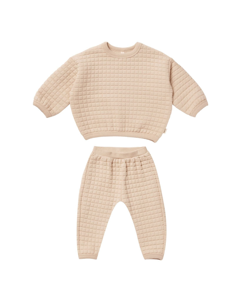 Quilted Sweater + Pant Set || Shell | Quincy Mae - Children's Clothing & Accessories