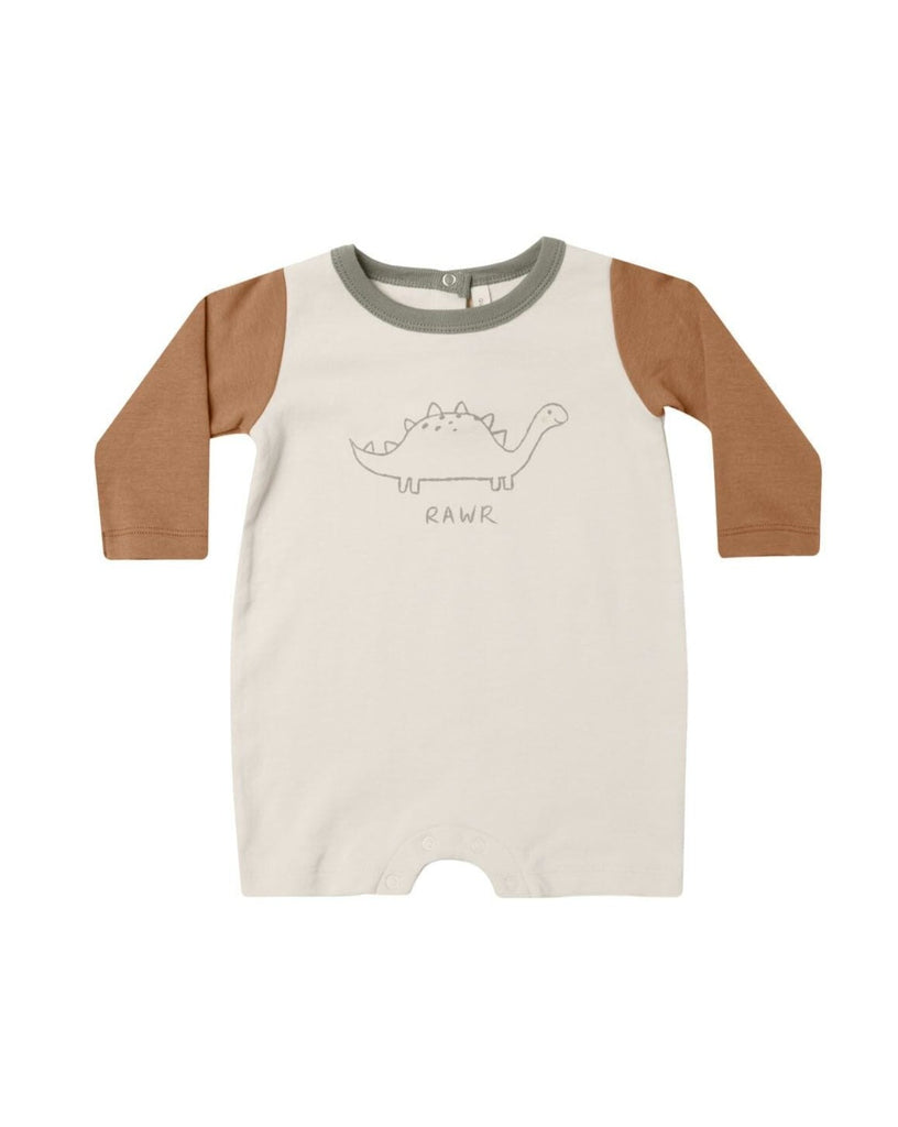Long Sleeve Romper  || dino | Quincy Mae | Children's Clothing & Accessories