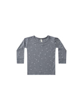 Bamboo Long Sleeve Tee | Washed-Indigo | Quincy Mae - Children's Clothing & Accessories