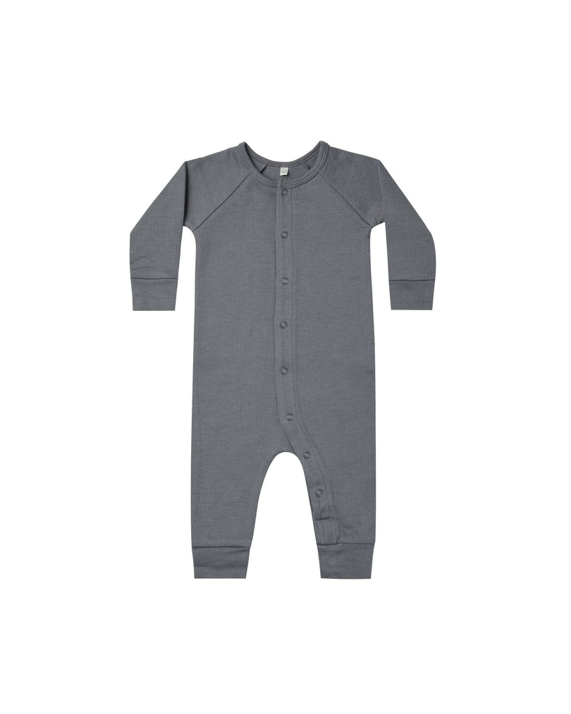 Pointelle Long John || Navy | Quincy Mae - Children's Clothing & Accessories