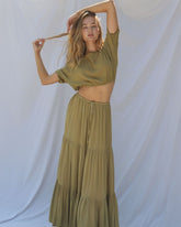 Paige Crop Top - Rio Olive Blouses Jen’s Pirate Booty Rio Olive XS 