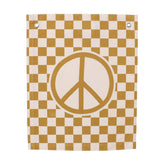 checkered peace sign banner Wall Hanging Imani Collective 