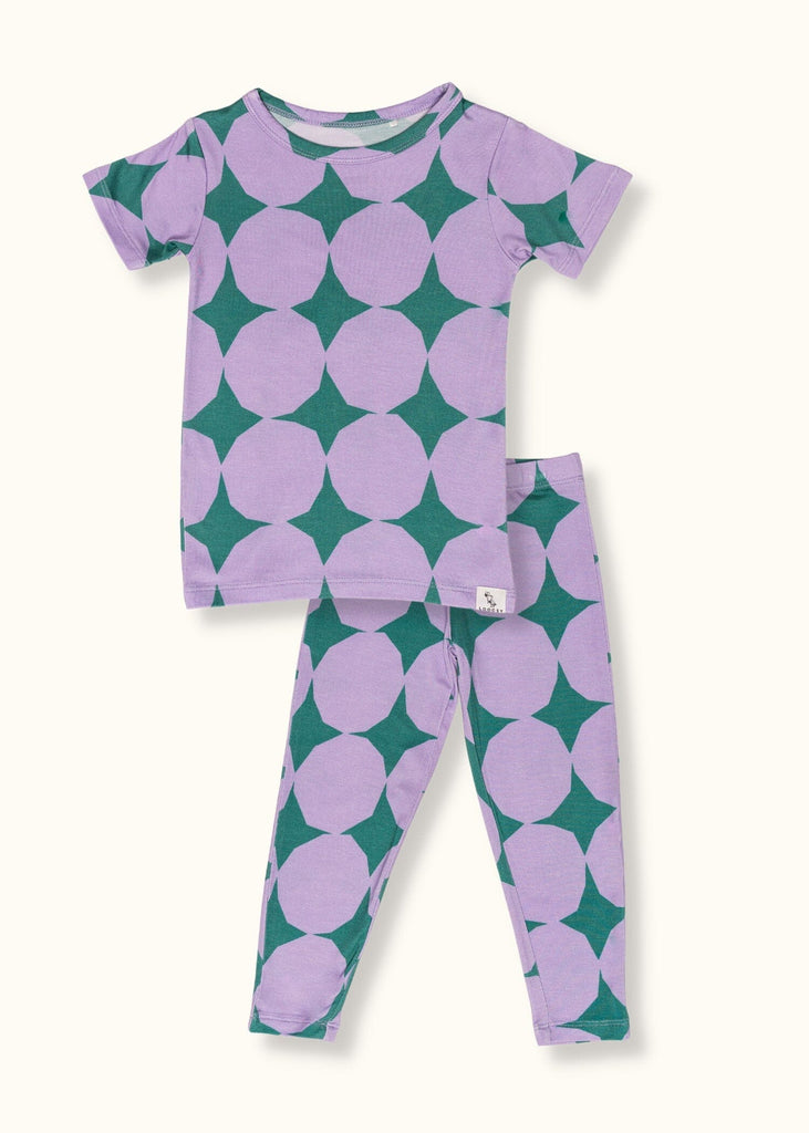 Purple Diamond Stars Pajama Set by Loocsy Loocsy 