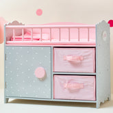 Olivia's Little World - Polka Dots Princess Baby Doll Crib with Cabine