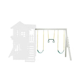 Reign Swing Attachment - White / Black Swing Sets & Playsets 2 Mama Bees White / Black OS 