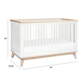 Scoot 3-in-1 Convertible Crib - White / Washed Natural