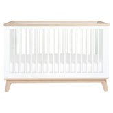 Scoot 3-in-1 Convertible Crib - White / Washed Natural