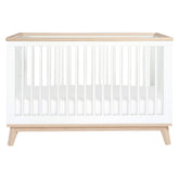 Presale - Scoot 3-in-1 Convertible Crib - White / Washed Natural Cribs & Toddler Beds Babyletto White / Washed Natural OS 