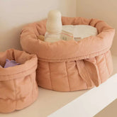 Set of Two Quilted Baskets | Bambie Vintage Nude Storage & Organization Lorena Canals 