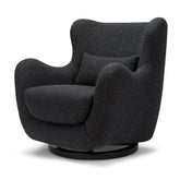 Solstice Swivel Glider | Black Boucle Rocking Chairs Babyletto 