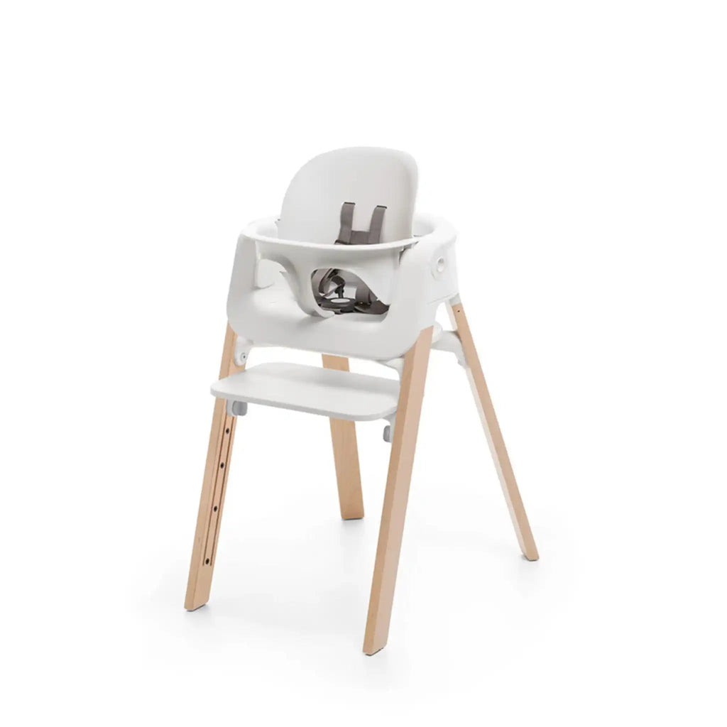 Steps™ High Chair | Natural Legs w White