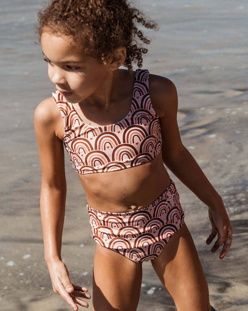 Sea Arches Retro / Rose / Two Piece Swimsuit | Seaesta Surf - Kids Swimwear