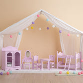 Olivia's Little World - Twinkle Stars Princess 18" Doll Double Bunk Bed - Purple | Teamson Kids - Doll Furniture