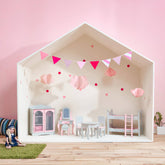 Olivia's Little World - Polka Dots  Princess 18" Doll Fancy Closet with 3 Hangers - Grey | Teamson Kids - Doll Furniture