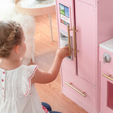 Little Chef Chelsea Modern Play Kitchen - Pink / Gold | Teamson Kids - Costume + Pretend Play - Play Kitchen + Food