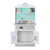 Little Chef Madrid Classic Play Kitchen - Mint / Grey | Teamson Kids - Costume + Pretend Play - Play Kitchen + Food