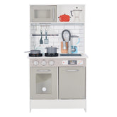 Little Chef Valencia Classic Play Kitchen - Grey | Teamson Kids - Costume + Pretend Play - Play Kitchen + Food