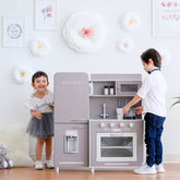 Little Chef Mayfair Retro Play Kitchen - Grey | Teamson Kids - Play Kitchen + Food